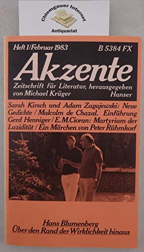 9783803100795: Akzente. Zeitschrift fr Literatur. 30. Jahrgang 1983. 6 Hefte