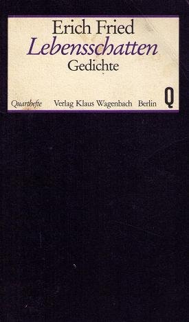 Stock image for Lebensschatten. Quartheft 111 for sale by Hylaila - Online-Antiquariat