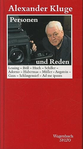 9783803112828: Personen und Reden: Lessing-Bll-Huch-Schiller-Adorno-Habermas-Mller-Augstein -Gaus-Schlingensief-Ad me ipsum (Salto): 183