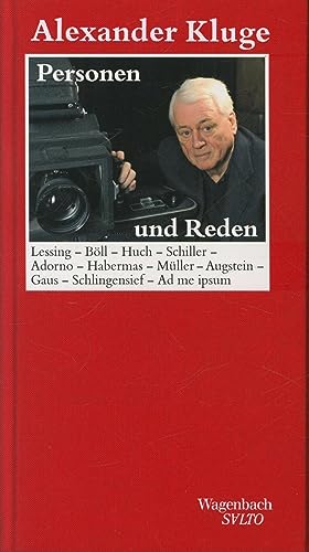 Imagen de archivo de Personen und Reden: Lessing-Bll-Huch-Schiller-Adorno-Habermas-Mller-Augstein -Gaus-Schlingensief-Ad me ipsum a la venta por Kalligramm
