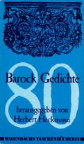 Beispielbild für 80 Barock-Gedichte (Wagenbachs Taschenbu?cherei ; 27) (German Edition) zum Verkauf von Wonder Book