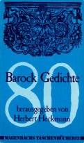 Imagen de archivo de 80 Barock-Gedichte (Wagenbachs Taschenbu?cherei ; 27) (German Edition) a la venta por Wonder Book