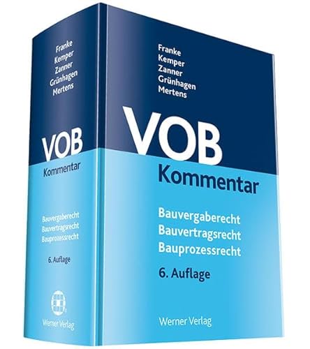 Stock image for VOB Kommentar Bauvergaberecht-Bauvertragsrecht-Bauprozessrecht for sale by Buchpark