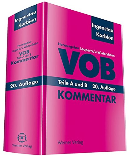 Stock image for VOB A und B Kommentar for sale by Antiquariat am Roacker