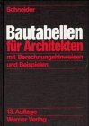 Beispielbild fr Bautabellen fr Architekten zum Verkauf von medimops