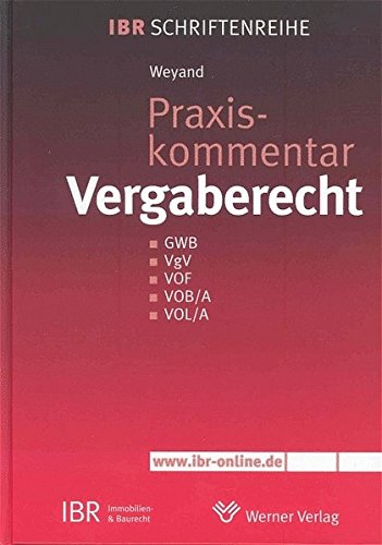 Stock image for Praxiskommentar Vergaberecht for sale by Buchpark