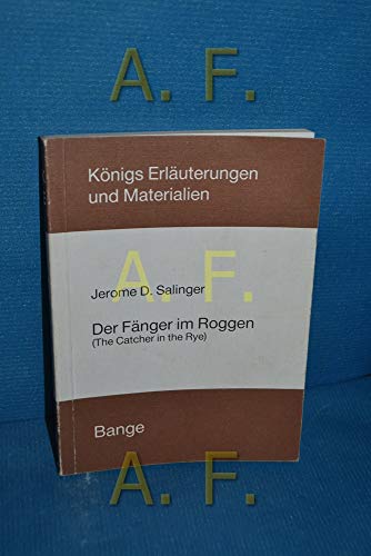Imagen de archivo de Der Fnger im Roggen a la venta por medimops