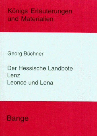 Stock image for Der Hessische Landbote. Lenz. Leonce und Lena. for sale by Antiquariat  Angelika Hofmann