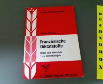 Beispielbild fr Franzsische Diktatstoffe. Unter- und Mittelstufe. 1. bis 4. Unterrichtsjahr zum Verkauf von Sigrun Wuertele buchgenie_de