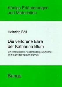 Stock image for Die Verlorene Ehre Der Katharina Blum for sale by medimops