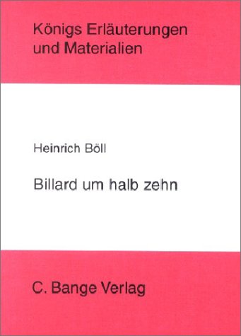 9783804416642: Billard um halb zehn. (Knigs Materialien und Erluterungen)