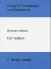 Beispielbild für Königs Erläuterungen und materialien: Bernhard Schlink - Der Vorleser zum Verkauf von medimops