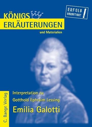 9783804417182: Knigs Erluterungen und Materialien: Interpretation zu Lessing. Emilia Galotti