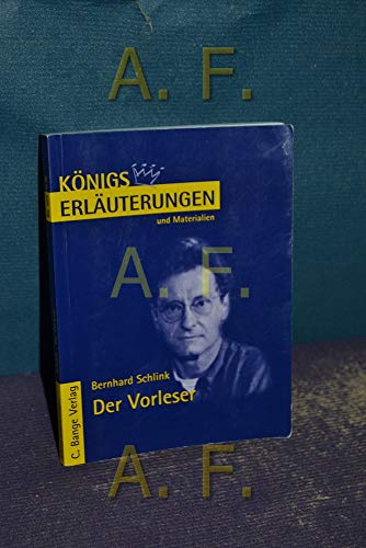 Der Vorleser. Materialien. (German Edition) (9783804417557) by Bernhard Schlink