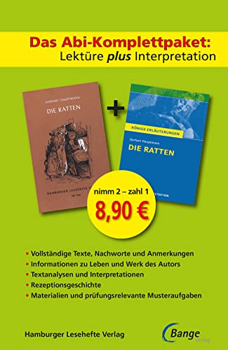 Das Abi-Komplettpaket. Lektüre plus Interpretation - Die Ratten : Königs Erläuterung mit Hamburger Leseheft - Gerhart Hauptmann