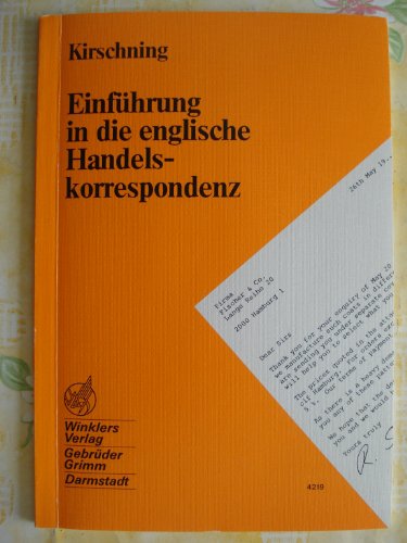 Stock image for Einfhrung in die englische Handelskorrespondenz. Softcover for sale by Deichkieker Bcherkiste