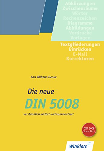 9783804572928: Die neue DIN 5008. Schlerbuch
