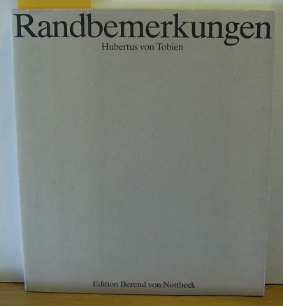 Stock image for Randbemerkungen. for sale by Antiquariat Robert von Hirschheydt