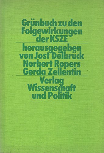 Stock image for Grnbuch zu den Folgewirkungen der KSZE for sale by Bernhard Kiewel Rare Books