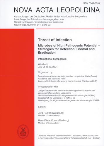 Imagen de archivo de Threat of Infection: Microbes of High Pathogenic Potential-Strategies for Detection, Control and Eradication a la venta por medimops