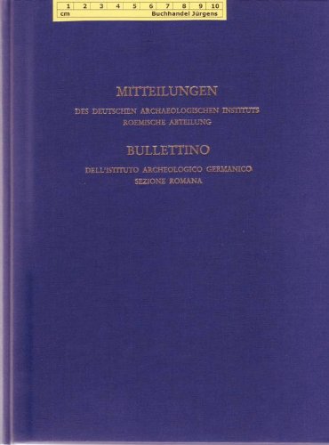 Beispielbild fr Mitteilungen des Deutschen Archologischen Instituts, rmische Abteilung, Bd.92: Jahrgang 1985 zum Verkauf von Rheinberg-Buch Andreas Meier eK