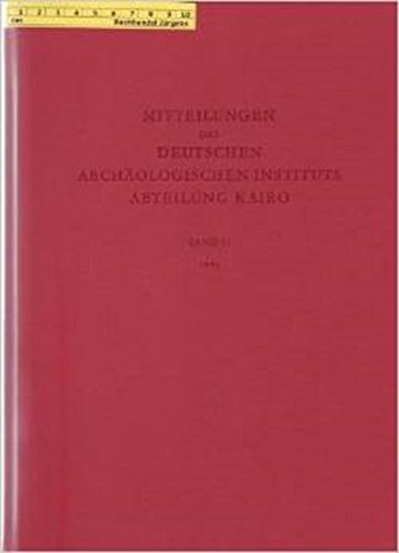 Beispielbild fr Mitteilungen des Deutschen Archologischen Instituts - Abteilung Kairo. Band 51 zum Verkauf von Antiquariat "Der Bchergrtner"