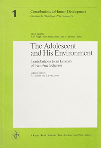 Stock image for The Adolescent and His Environment. =Contributions to Human Development, Vol. 1 for sale by Versandantiquariat Lenze,  Renate Lenze