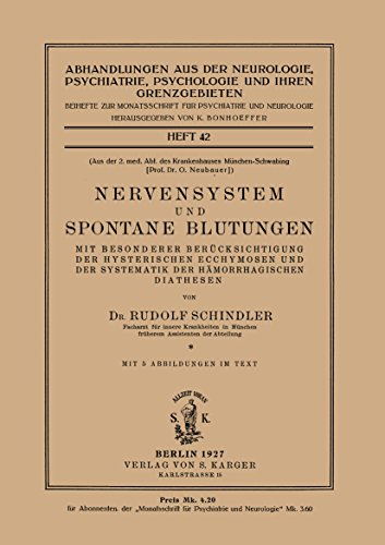 9783805519564: Nervensystem Und Spontane Blutungen