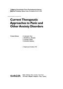 Current Therapeutic Approaches to Panic and Other Anxiety Disorders: Collegium Internationale Neuro-Psychopharmacologicum Regional Workshop, Monte C ... ACADEMY FOR BIOMEDICAL AND DRUG RESEARCH) (9783805559898) by Darcourt, G.; Mendlewicz, J.; Racagni, G.