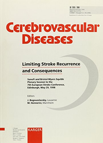 Imagen de archivo de Cerebrovascular Diseases: Limiting Stroke Recurrence and Consequences a la venta por Wonder Book
