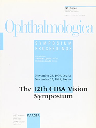 Stock image for Ciba Vision Symposium: 12th Symposium, Osaka/Tokyo, November 1999: Proceedings (Ophthalmologica, (2001),1,) for sale by Ergodebooks