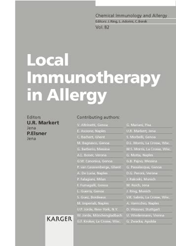 Imagen de archivo de Local Immunotherapy in Allergy a la venta por Better World Books Ltd