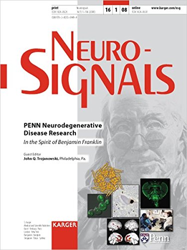 Beispielbild fr PENN Neurodegenerative Disease Research : In the Spirit of Benjamin Franklin. Special Topic Issue: Neurosignals 2008, Vol. 16, No. 1 zum Verkauf von Buchpark