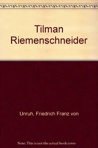 Tilman Riemenschneider. Erzählung. [M.folgender handschriftl.Widm.d.Verlegers m.dessen vollst.OUn...