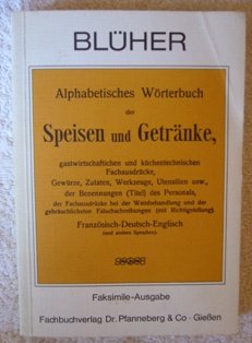 Imagen de archivo de Alphabetisches Wrterbuch der Speisen und Getrnke a la venta por medimops