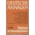 Beispielbild fr Deutsche Annalen 1979. Jahrbuch des Nationalgeschehens. zum Verkauf von Gabis Bcherlager