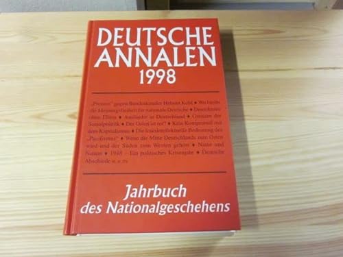 9783806111231: Deutsche Annalen. Jahrbuch des Nationalgeschehens: 1998