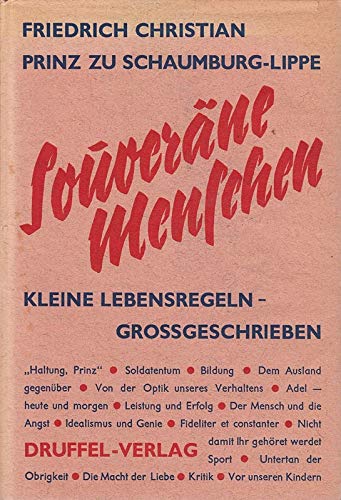 9783806111910: Souverne Menschen: Kleine Lebensregeln - Grogeschreiben