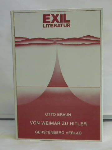 9783806707403: Von Weimar zu Hitler.