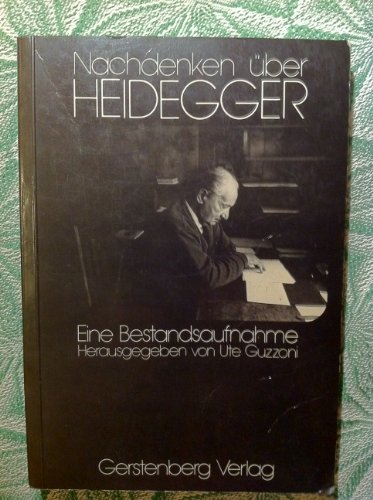 Beispielbild fr Nachdenken ber Heidegger. Eine. Bestandsaufnahme, zum Verkauf von modernes antiquariat f. wiss. literatur