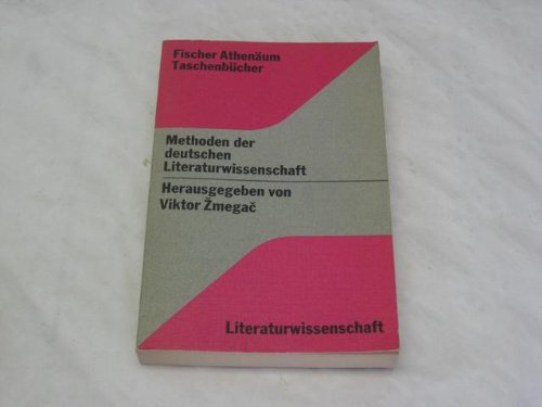 Imagen de archivo de METHODEN DER DEUTSCHEN LITERATURWISSENSCHAFT Eine Dokumentation. a la venta por German Book Center N.A. Inc.