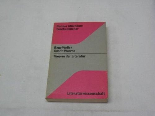 Imagen de archivo de THEORIE DER LITERATUR a la venta por German Book Center N.A. Inc.