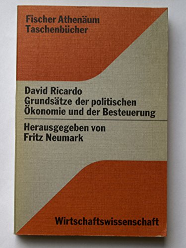 Imagen de archivo de Grundstze der politischen konomie und der Besteuerung a la venta por Concordia Books