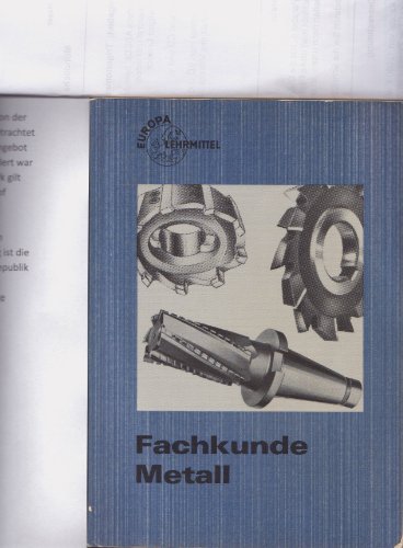 9783808510162: Fachkunde Metall (Europa-Fachbuchreihe fr Metallberufe)