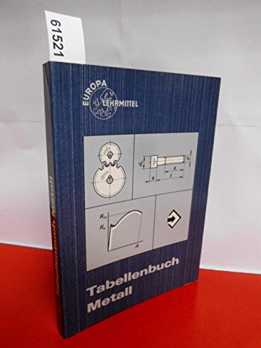 Beispielbild fr Tabellenbuch Metall (ohne Formelsammlung) Tabellen, Formeln und Normen fr das Rechnen, Zeichnen und Fertigen zum Verkauf von Buchpark