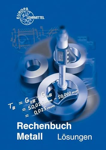 9783808519806: Rechenbuch Metall / Lsungen zu 10307