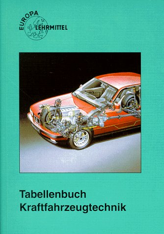 Tabellenbuch Kraftfahrzeugtechnik (mit Formelsammlung): Tabellen - Formeln - Übersichten - Normen für Rechnen, Fachkunde, Werkstoffkunde, Zeichnen (Europa-Fachbuchreihe Kraftfahrzeugtechnik) - Bohner Max, Leyer Siegfried, Pichler Wolfram