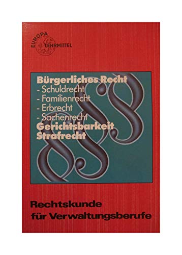 9783808598313: Rechtskunde fr Verwaltungsberufe