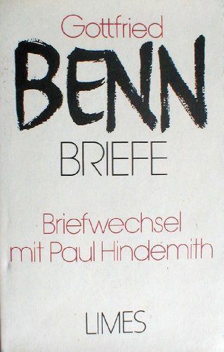 9783809021278: Briefwechsel mit Paul Hindemith [Hardcover] by Gottfried Benn