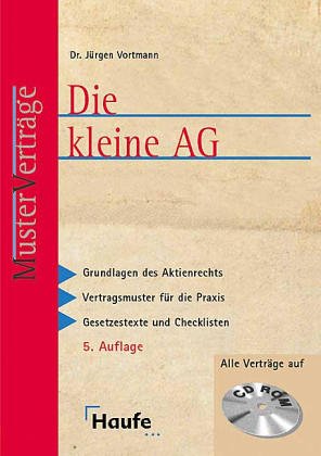 Imagen de archivo de WRS Mustervertrge, Die kleine AG, m. CD-ROM a la venta por Versandantiquariat Felix Mcke